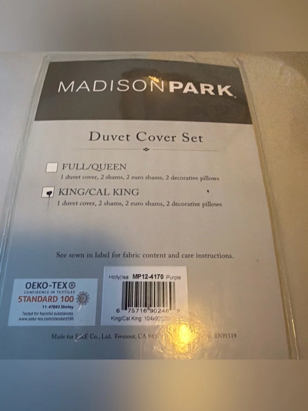 Madison Park Purple and Cream Floral Comforter Set